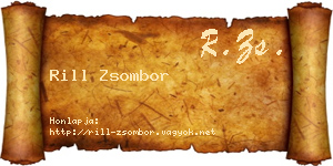 Rill Zsombor névjegykártya